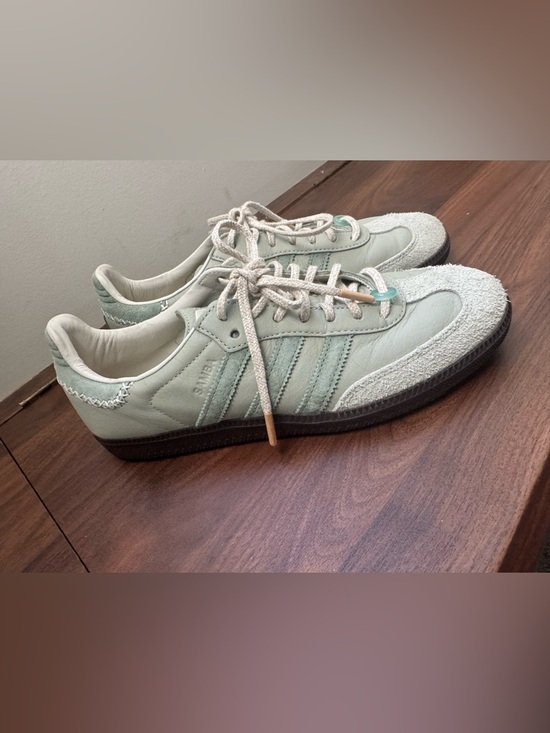 adidas Other - Adidas Samba Maha Light Mint Green Suede & Leather Sneakers men’s 8.5